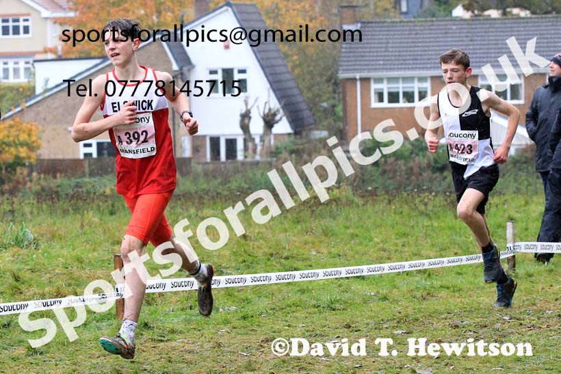 Boys Under-13s 2023 National Cross Country Relays, Berry Hill Park, Mansfield.  Photo: David T. Hewitson/Sports for All Pics